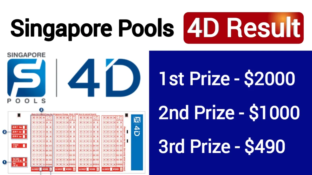 Singapore Pools 4D Result Today